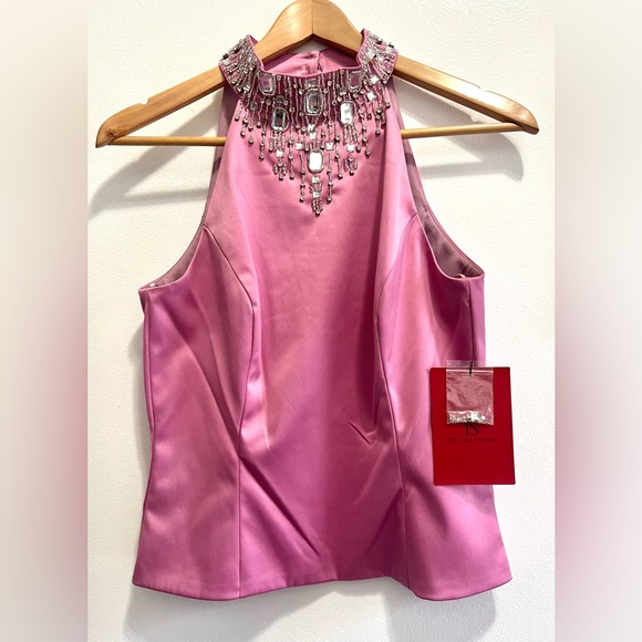 NWT Women's evening top JS Collections size 4. Zipper on the back. - Picture 3 of 6